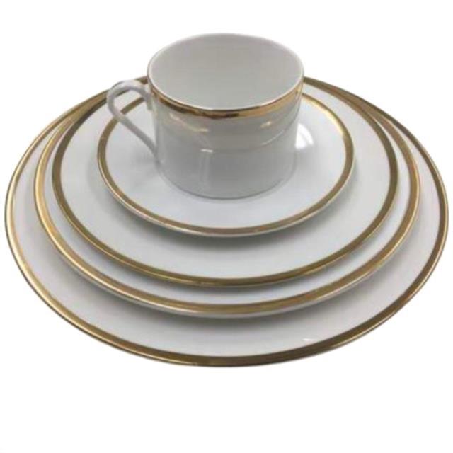 White & Gold China Pattern