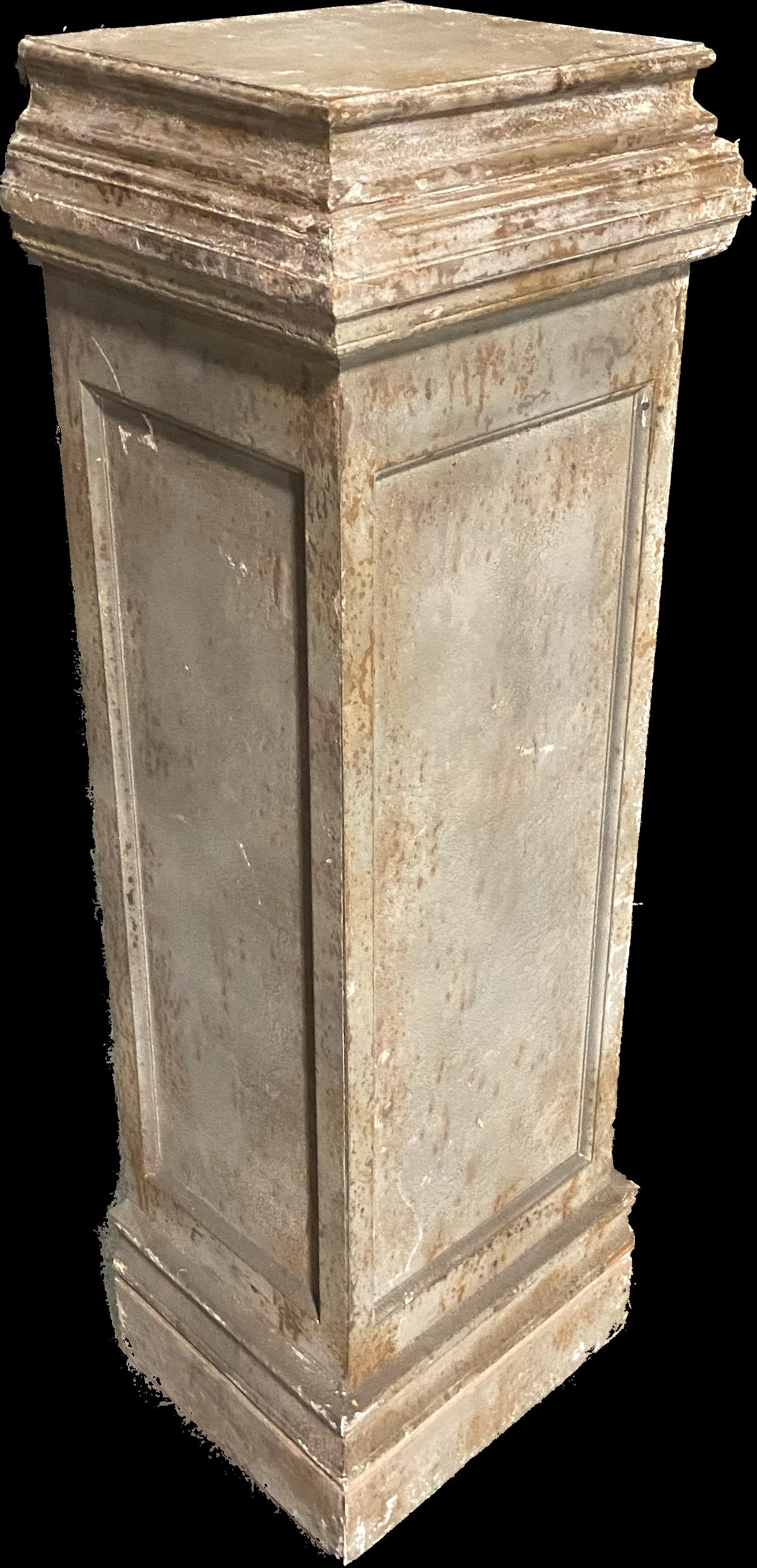 Grey Distressed Square Column