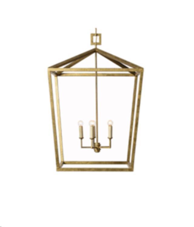 Adams Brushed Gold Carriage Light, Small