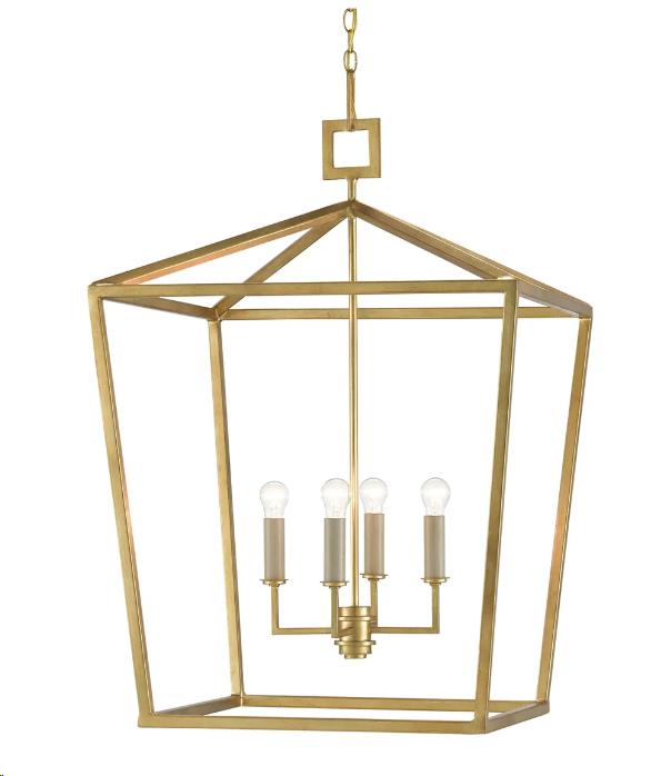 Adams Brushed Gold Carriage Light, Medium