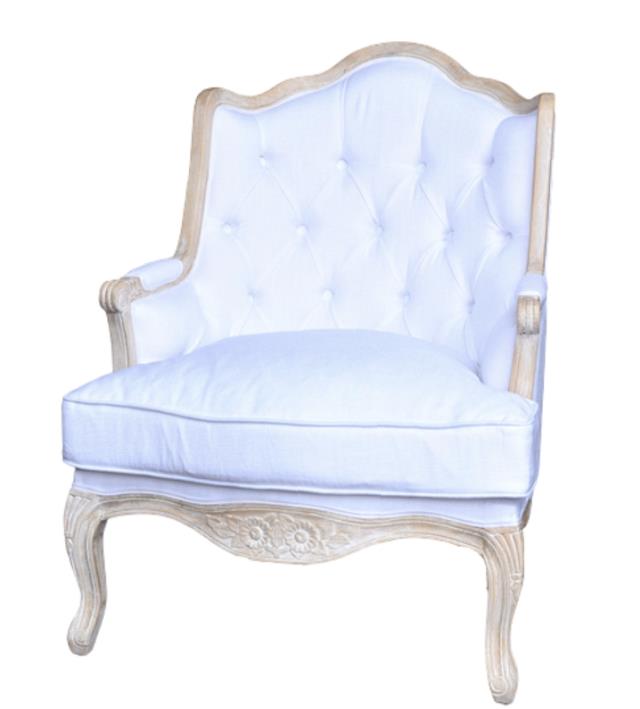Liza White Side Chair
