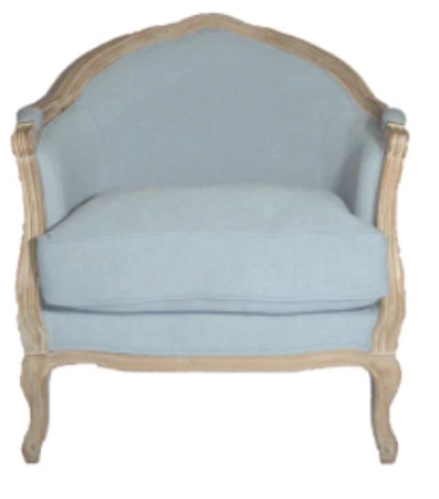 Doris Day Light Blue Velvet Side Chair