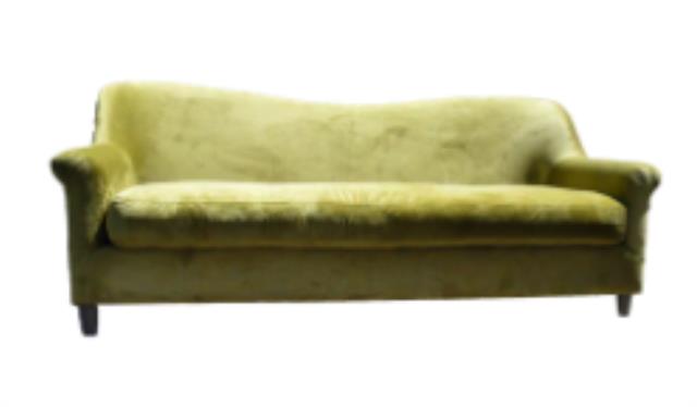 Chartreuse Double Hump Sofa