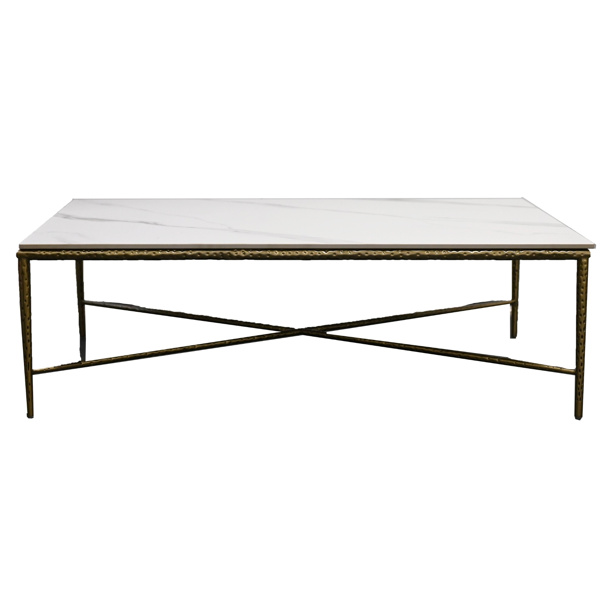 Gold & Marble Rectangular Coffee Table