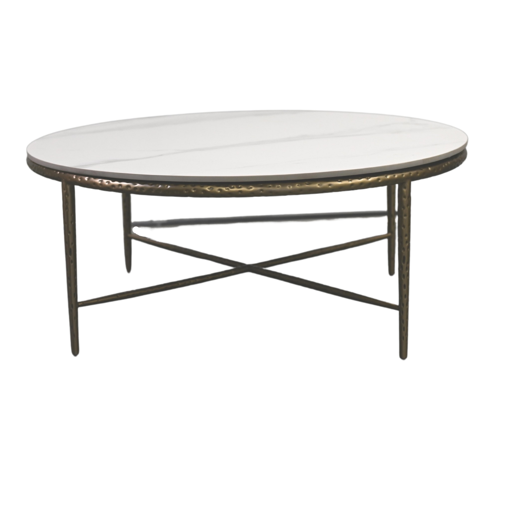 Gold & Marble Round Coffee Table