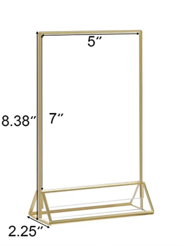 Gold Square Table Numbers