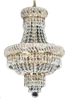 French Rounded Crystal Chandelier