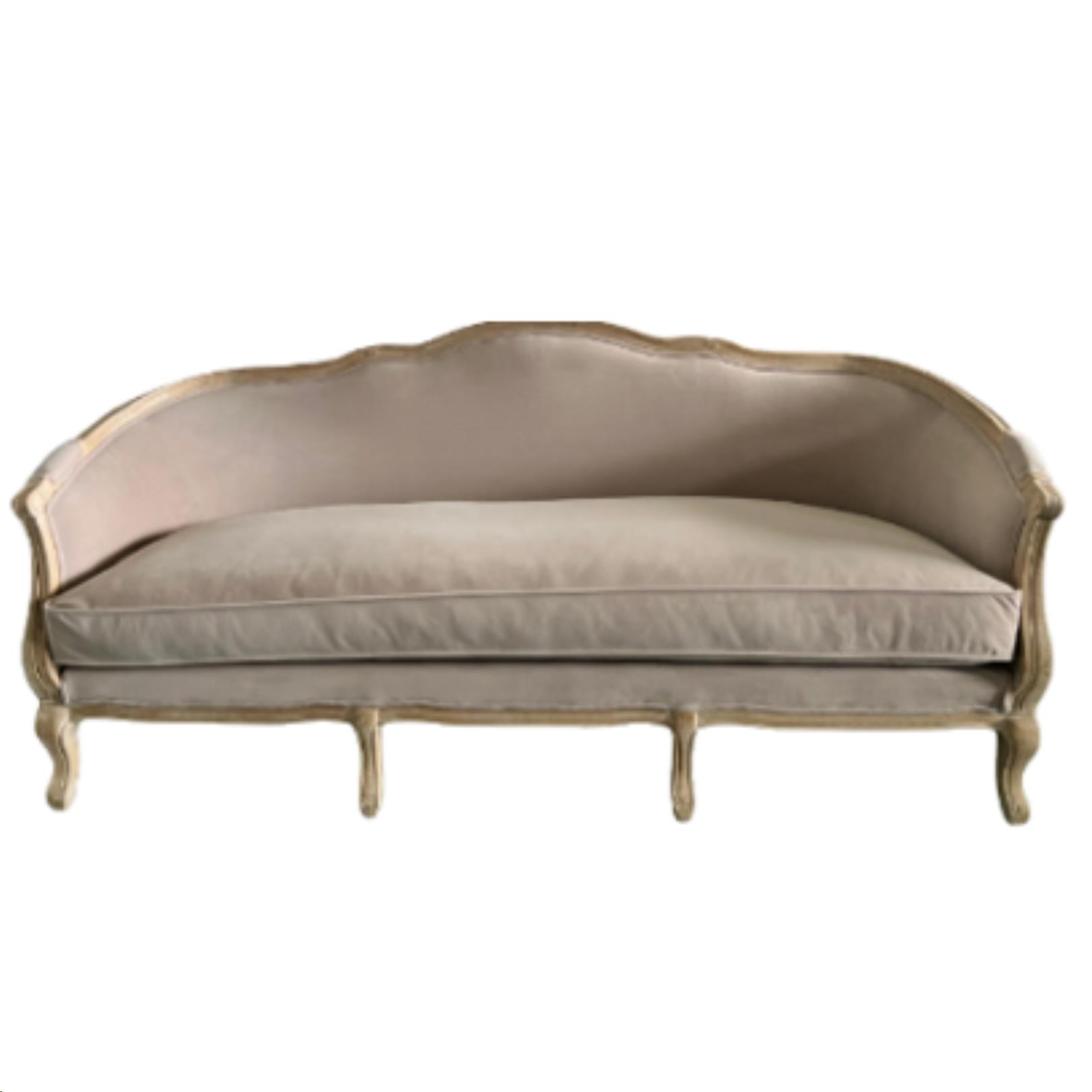 Doris Day Sofa: Tan Velvet