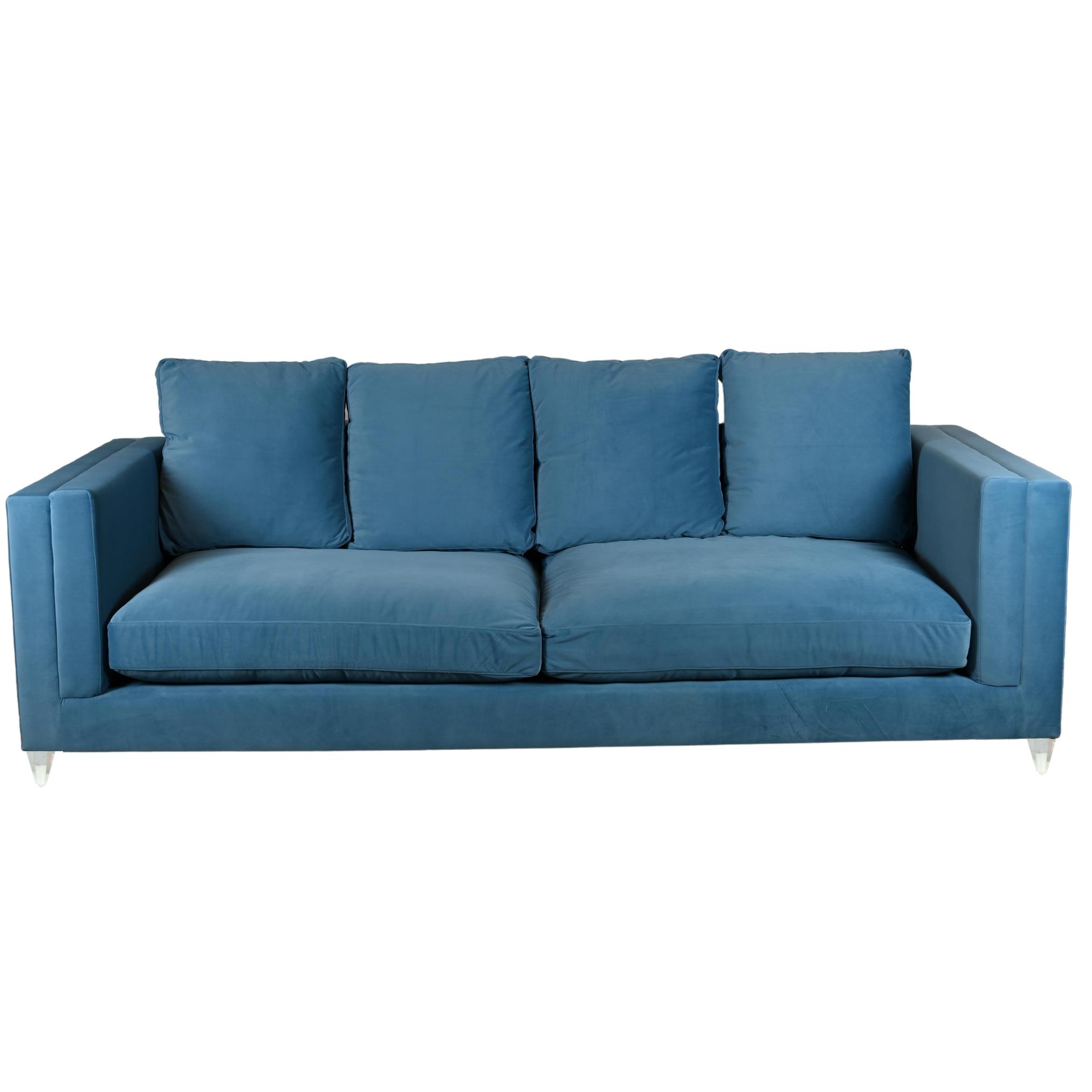 Maddox Sofa: Blue Velvet