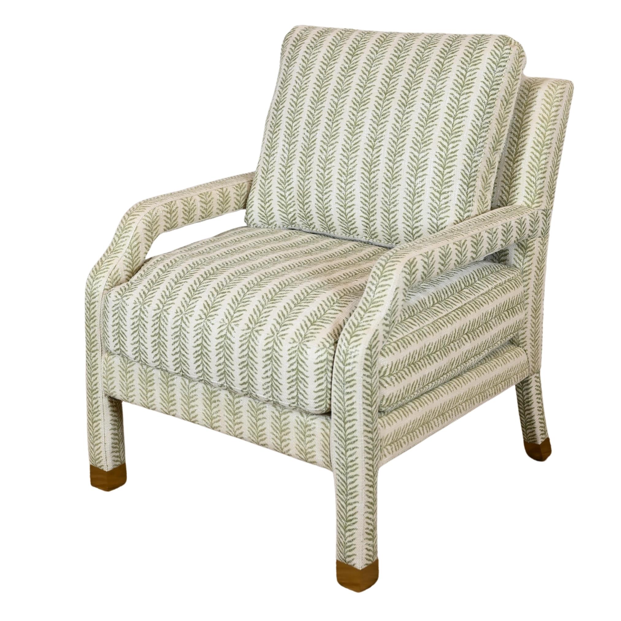 Sloan Chair: Leaf Stripe