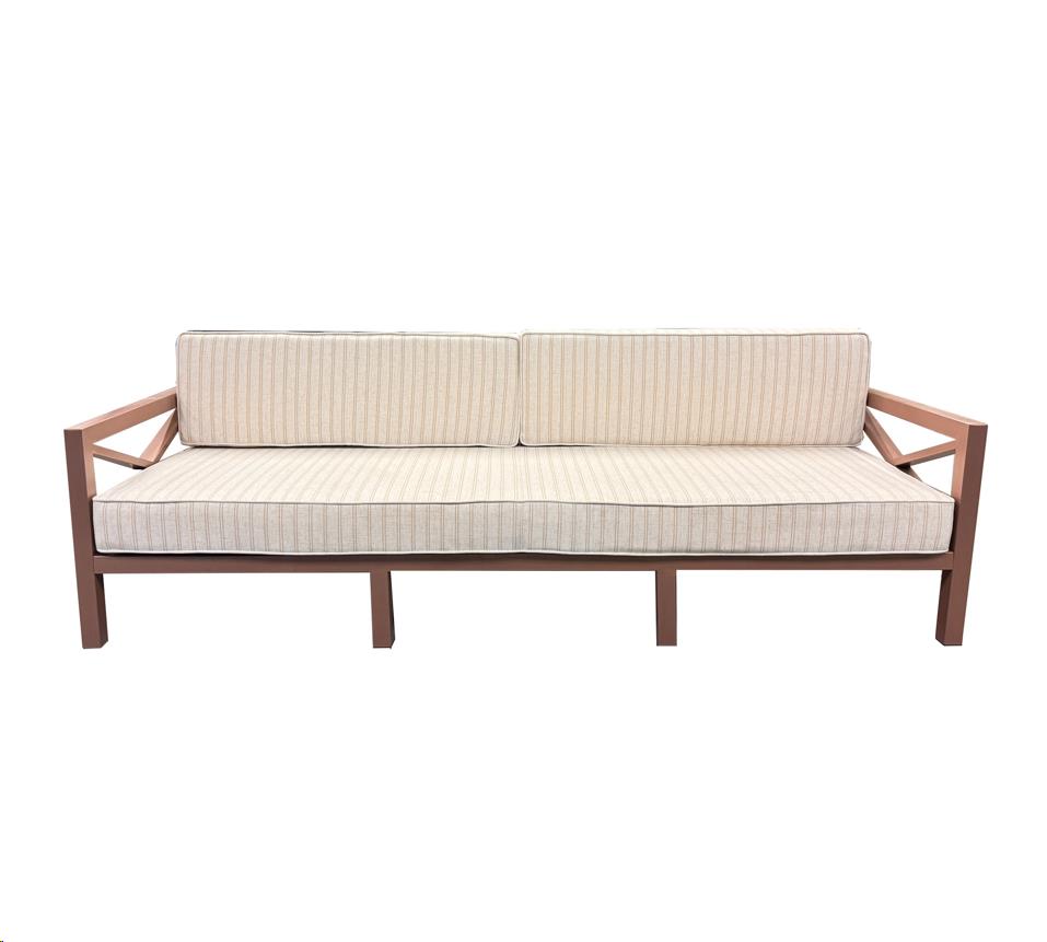 Harper Mocha Sofa: Taupe Stripe