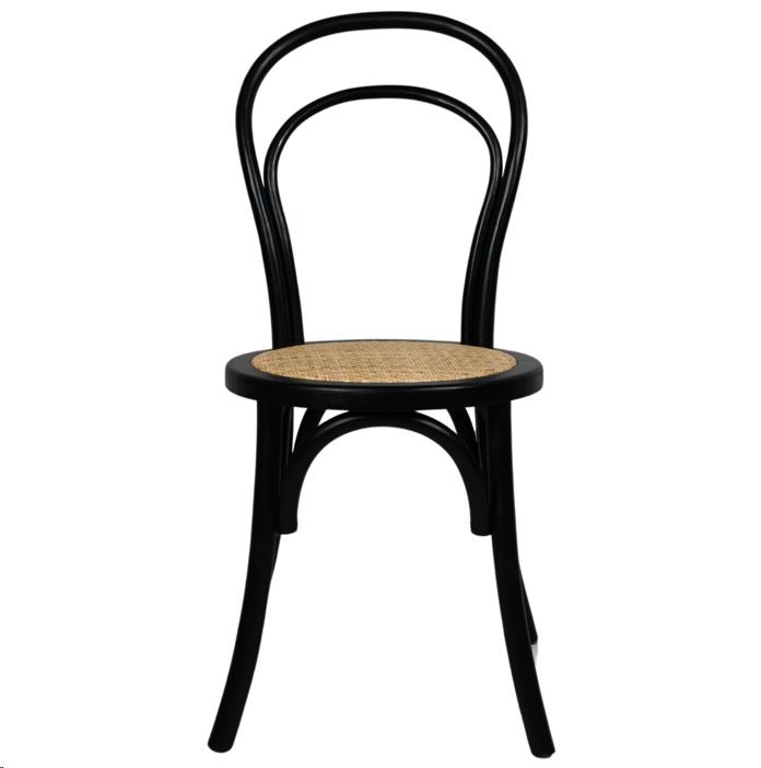 Black & Rattan Thonet Chair
