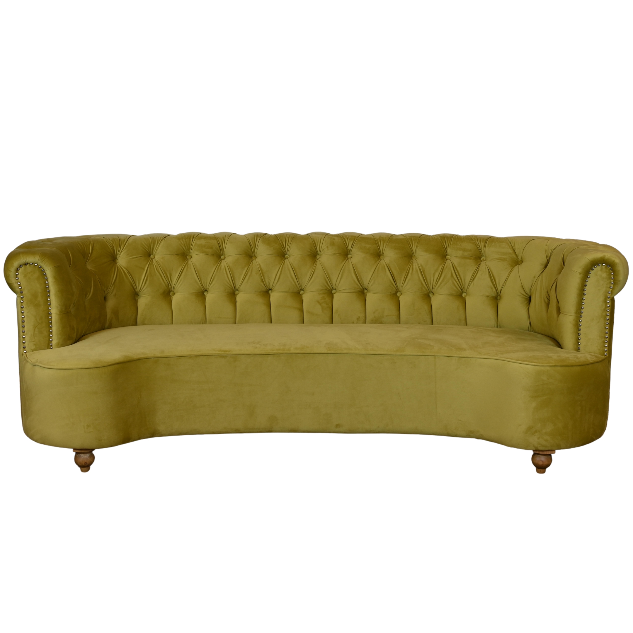 Parker Sofa: Gold Velvet