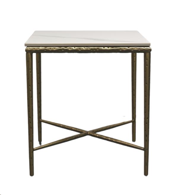 Gold and Marble Side Table