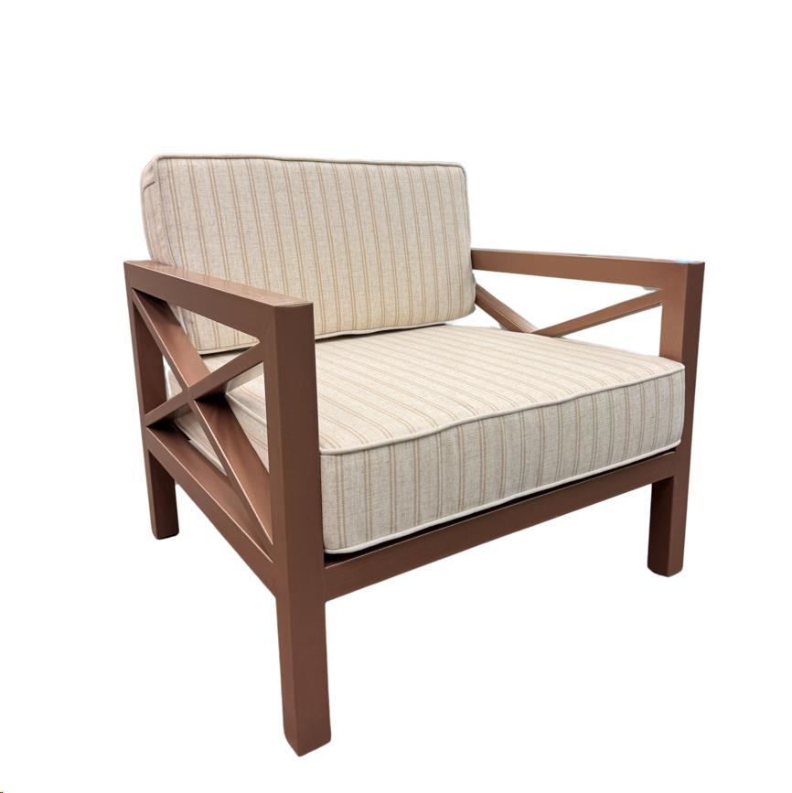 Side Chair, Harper Mocha Taupe Stripe