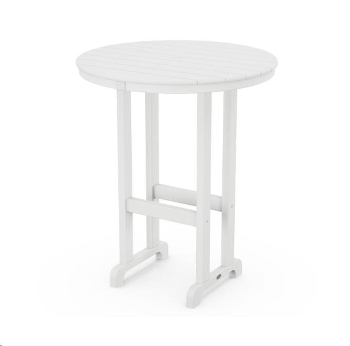 Outdoor White Poly Cocktail Table