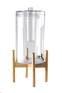 Poly Beverage Dispenser with Wood Base 4 Gallons