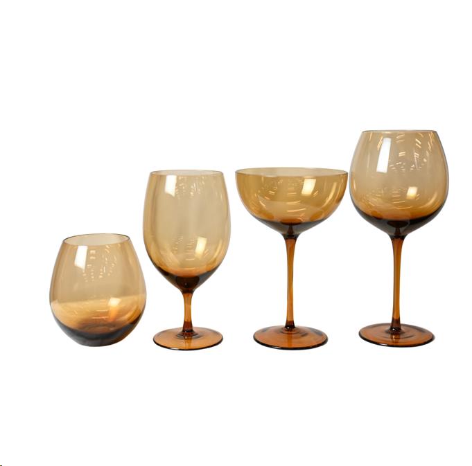 Lily Amber Glassware Pattern