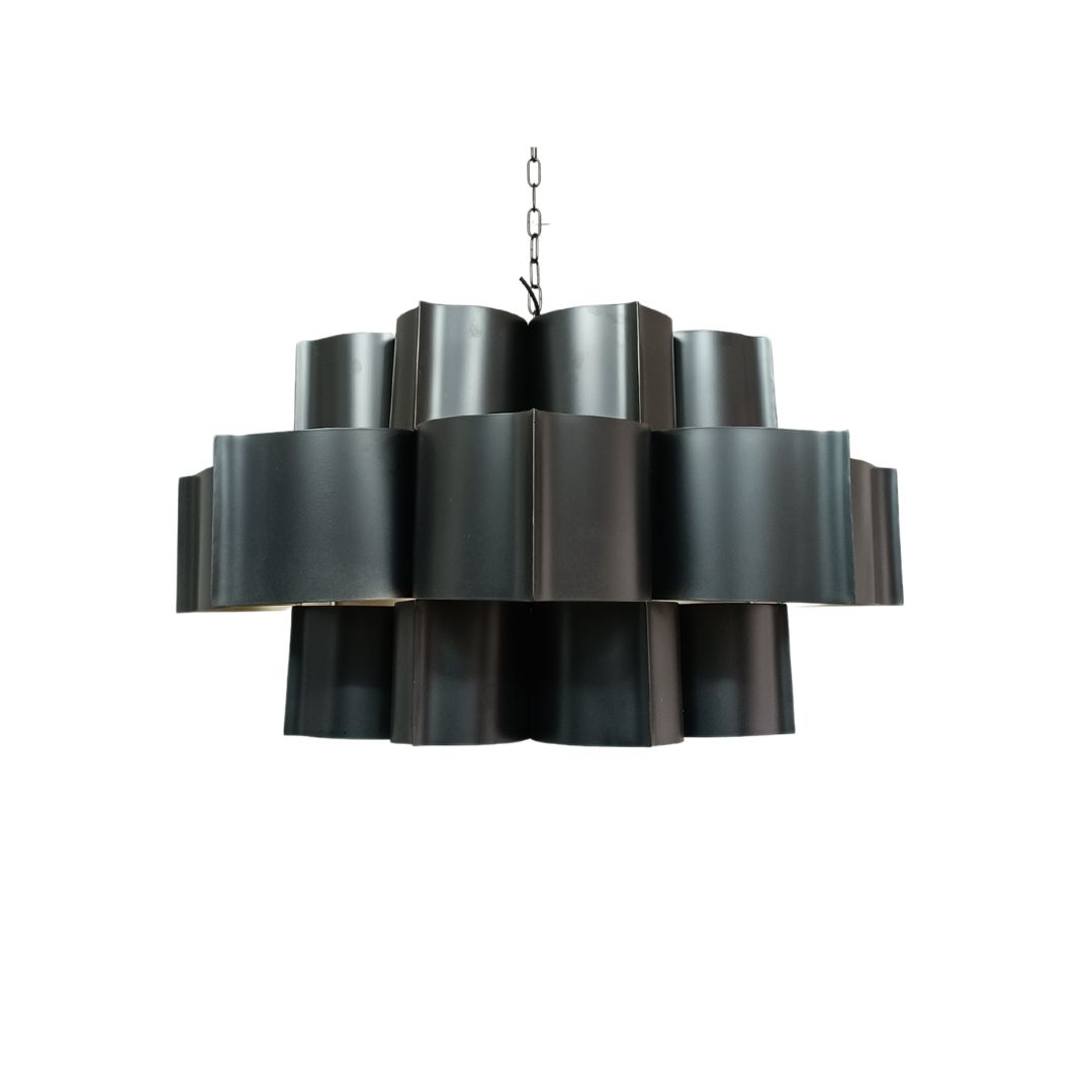 Deco Black & Gold Chandelier