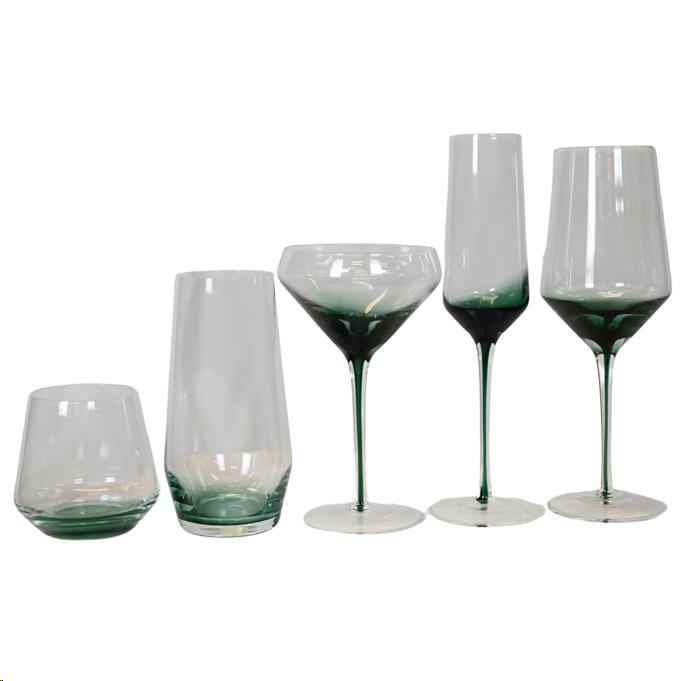 Beckett Green Glassware Pattern