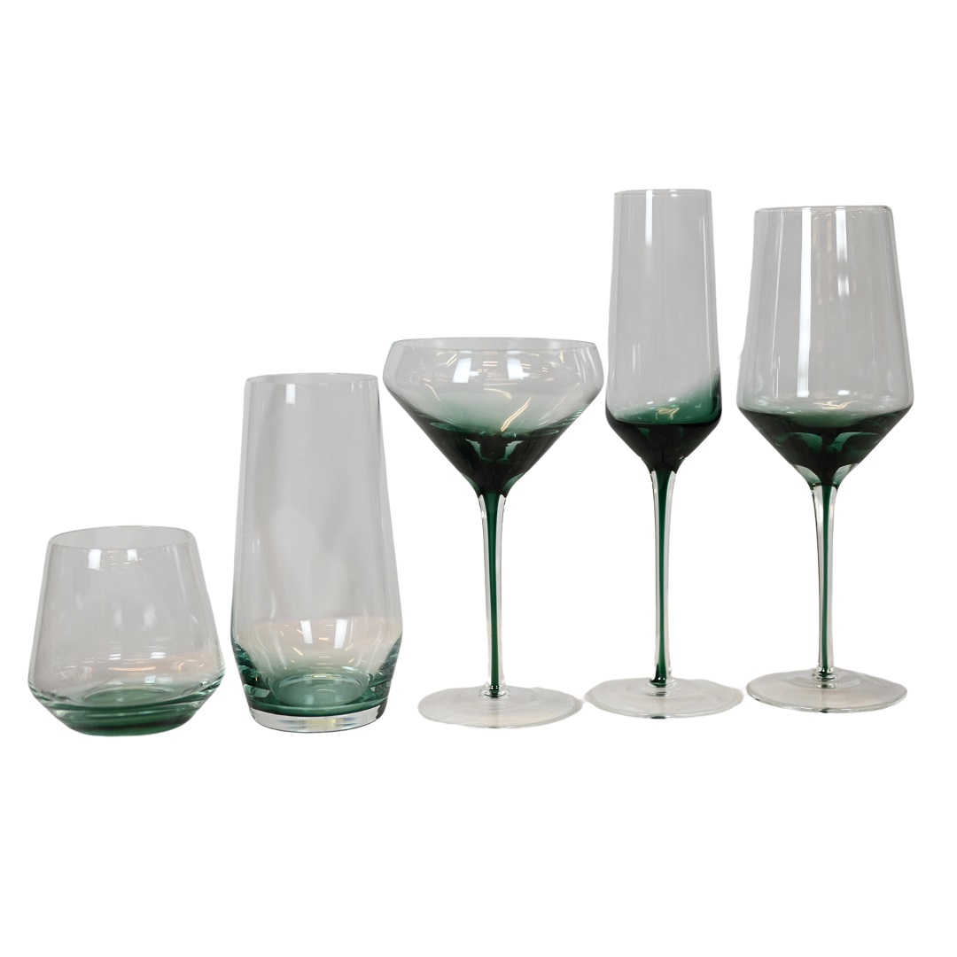 Beckett Green Glassware Pattern