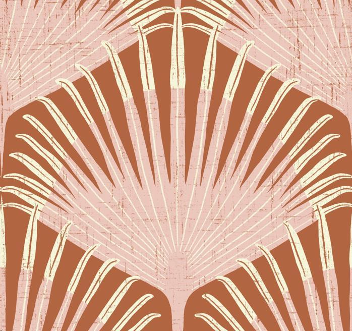 Sullivan Palm Coral Pillow 20"x20" CLC