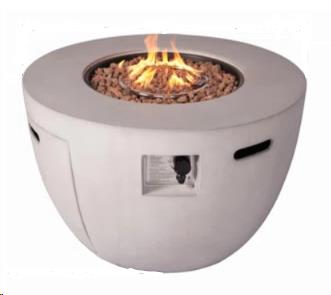 Soft Grey Outdoor Propane Fire Pit 36” Rd