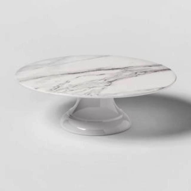 Marble Melamine Dessert Pedestal 12"