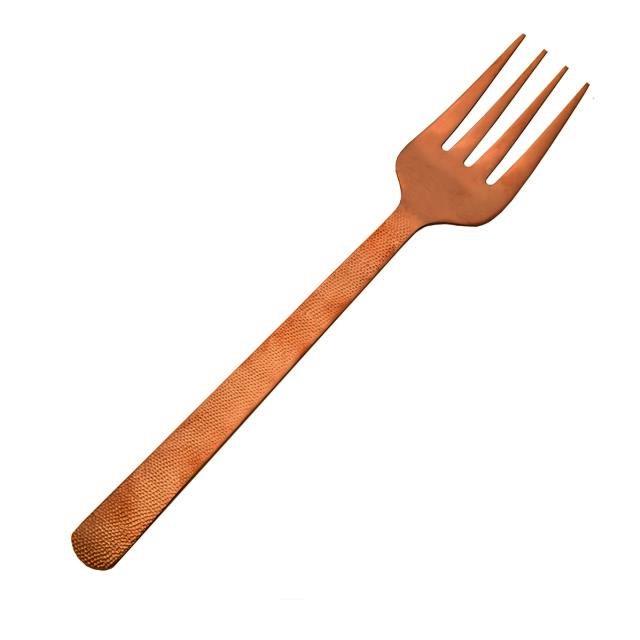 Copper Hammered Meat Fork 13"