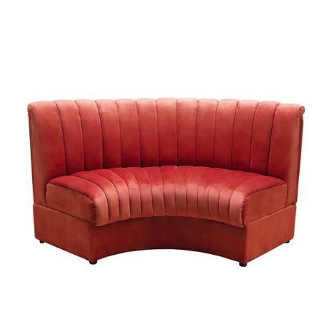 Persimmon Curved Sofa Piece