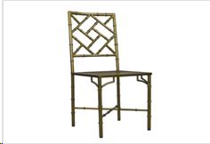 Dining Chair, Brass Bamboo