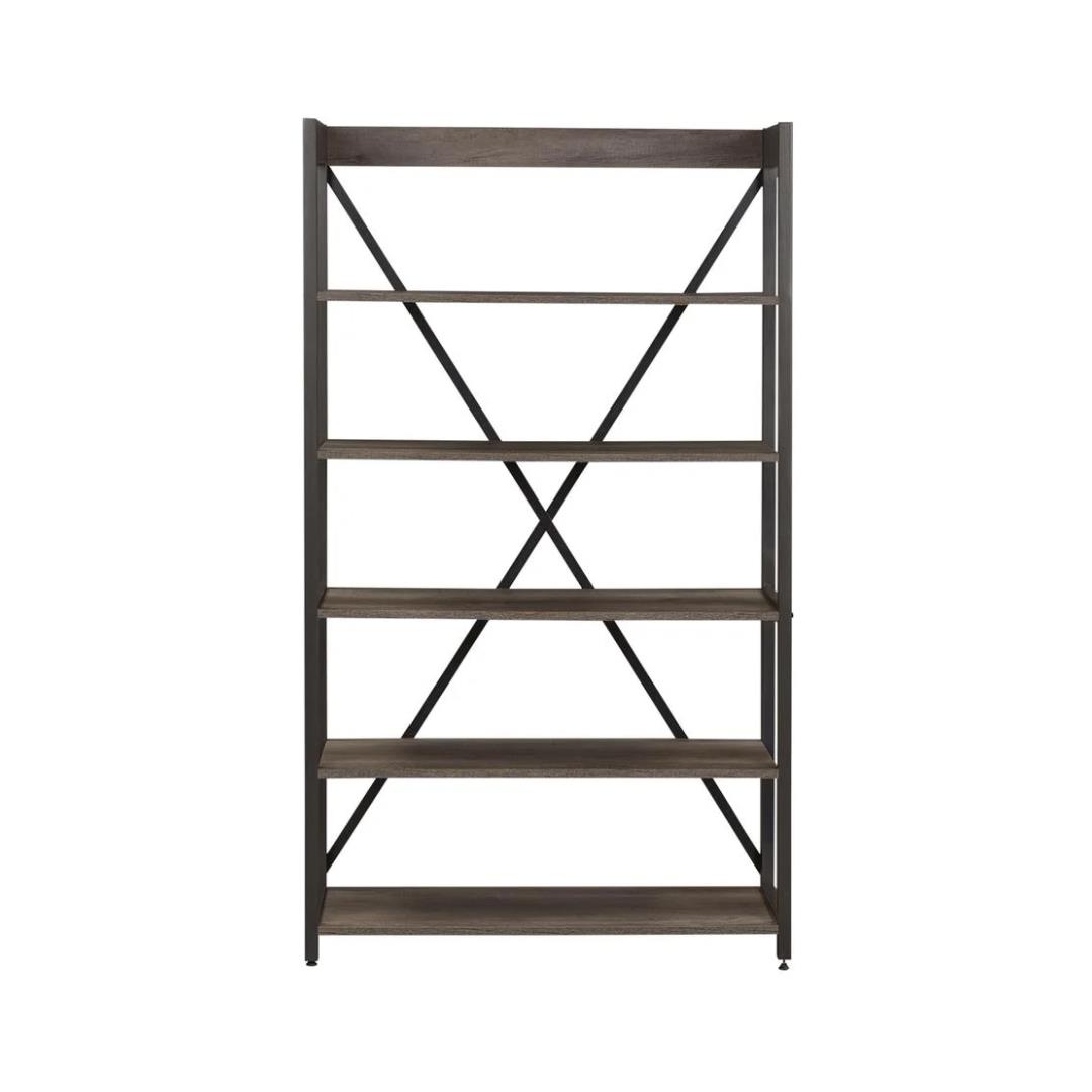Black & Iron X Back Bookshelf