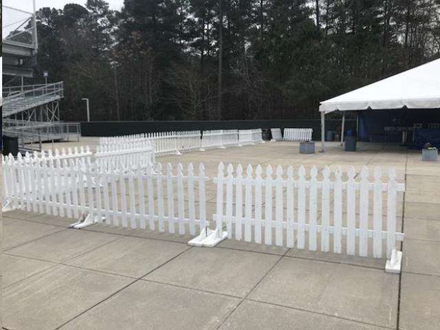 White Wood Picket Fence  8'