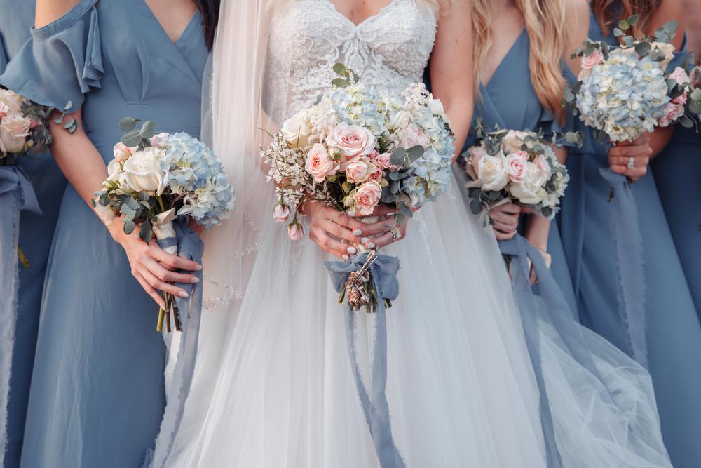 Blue bridesmaid color scheme