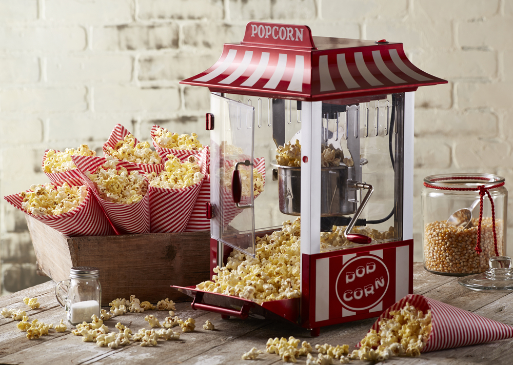 Popcorn machine at a wedding