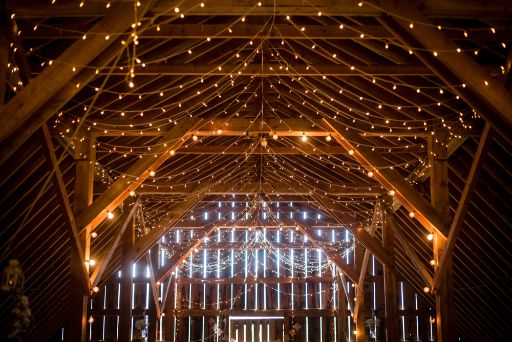 String lighting for a wedding