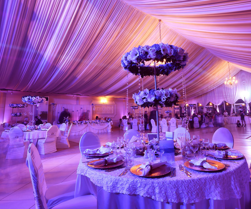 Wedding event purple decor color theme