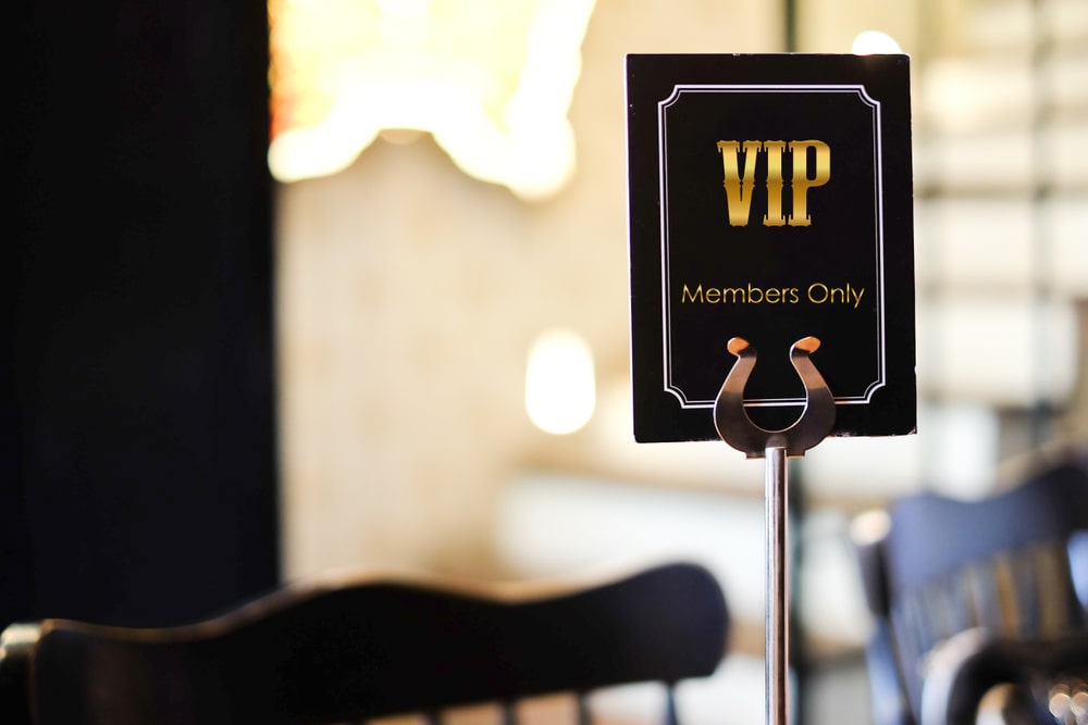 VIP members only section