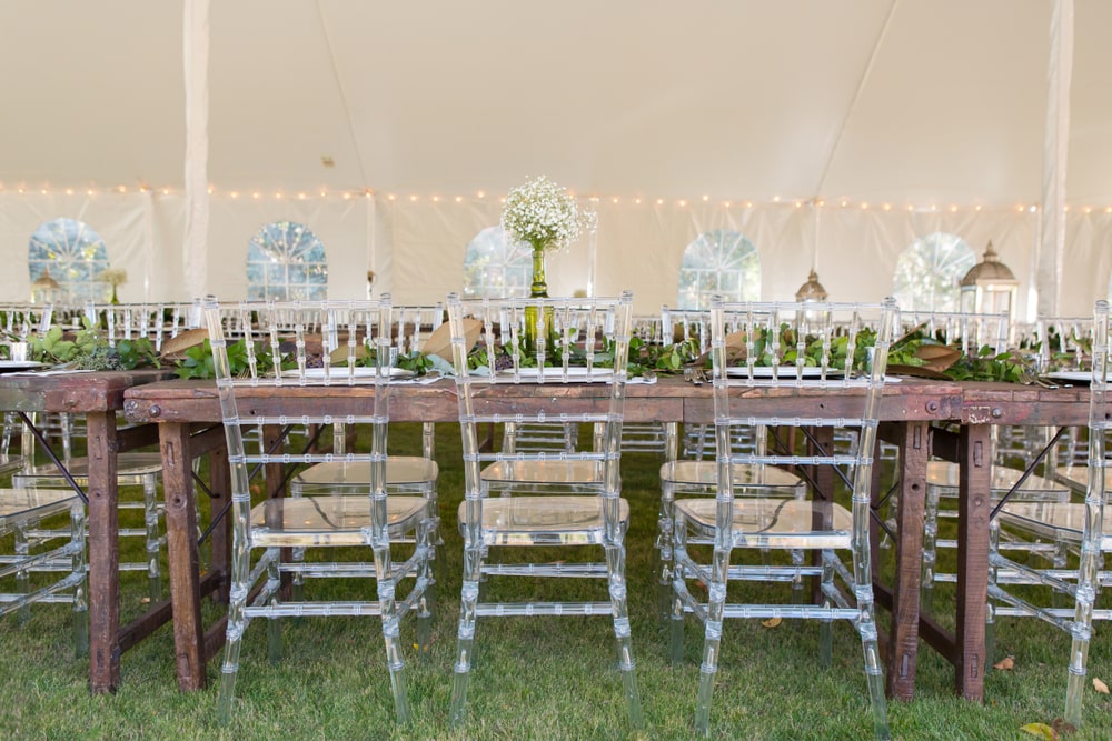 Chiavari chairs at an outdoor event