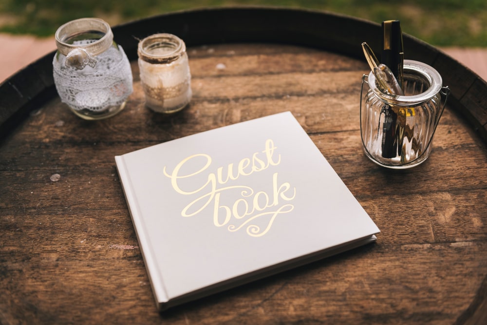 Guest book for wedding messages
