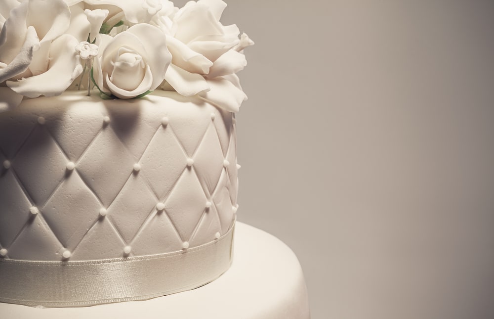 Wedding cake with fondant details