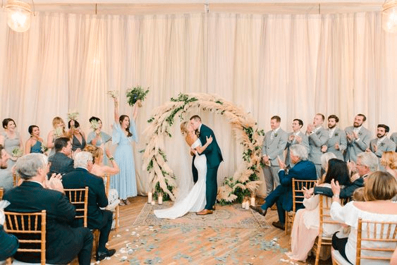 Natural style wedding arch