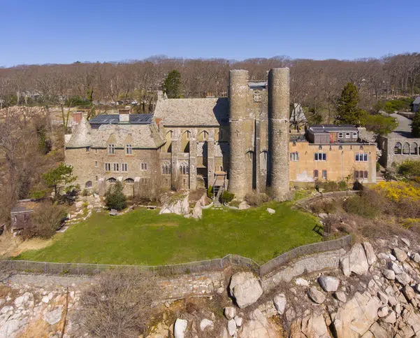 Hammond Castle in village of Magnolia in city of Gloucester Massachusetts MA, USA