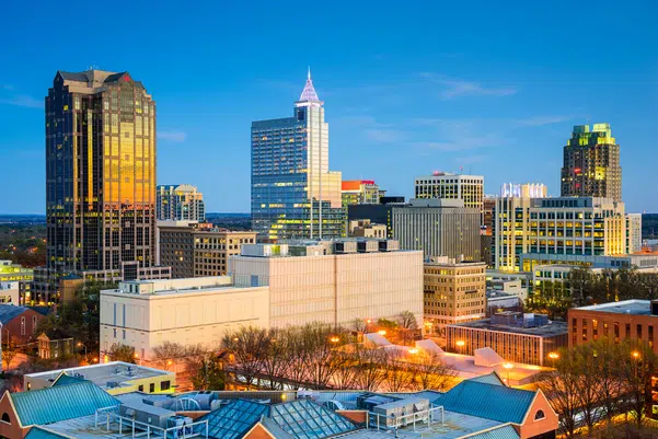 Raleigh, North Carolina, USA downtown city skyline