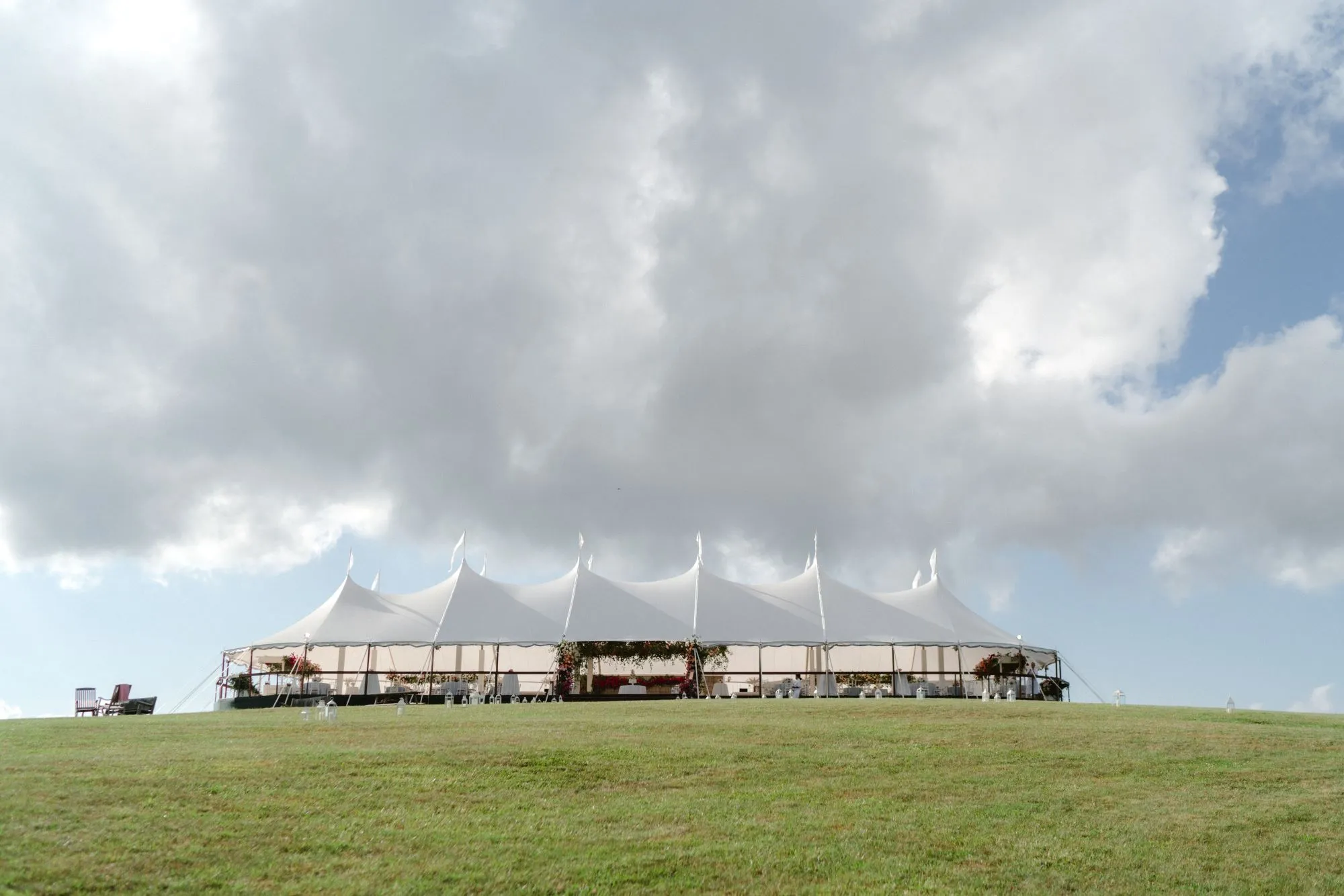 a tent rental at a wedding