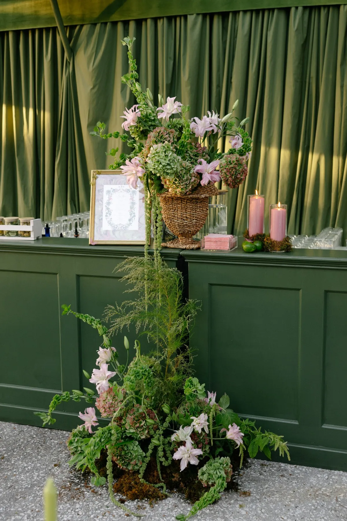 statement bar with decor | Curated Events statement bar with decor